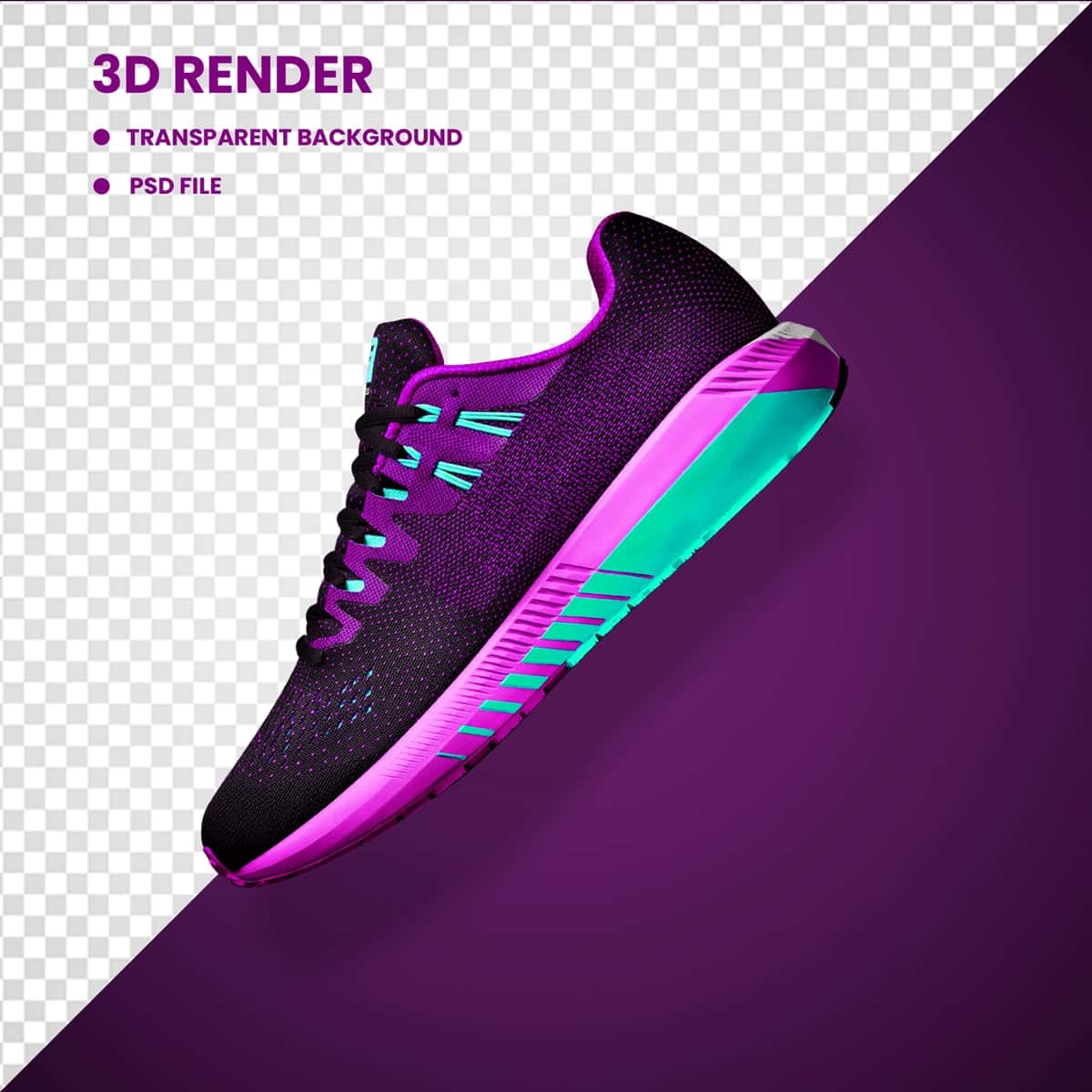 Yugurish poyabzali 3D dizayni realistik | Jogger shoes 3d design realistic 1