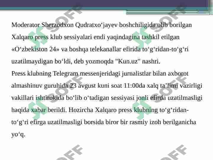 Jonli efirda jurnalist mahorati 4