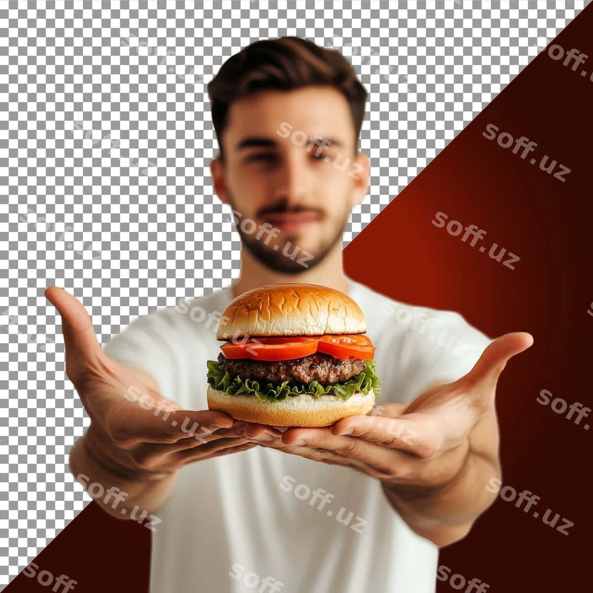 Suluqli burger qo'llari | Juicy burger hands 1