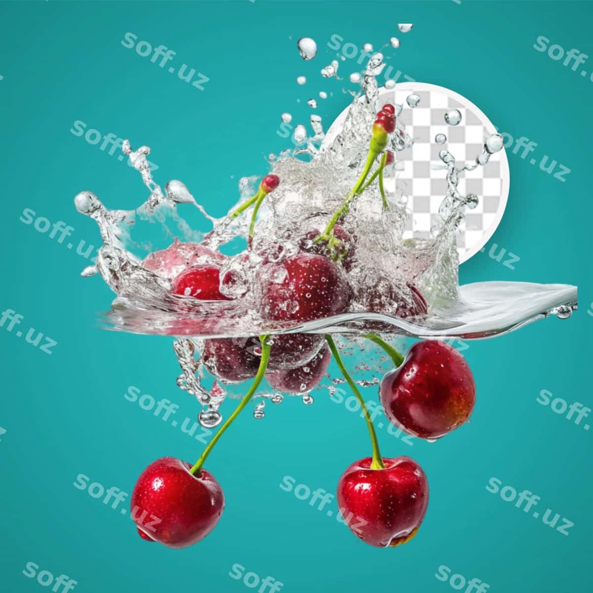 Mazali qizil gilamlar oq ajrilib | Juicy red cherries isolated white 1