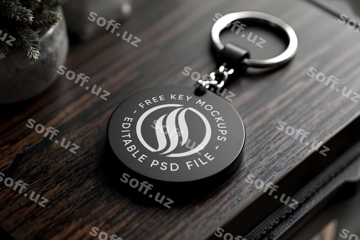 Kalit zanjir mockup | Keychain mockup 1