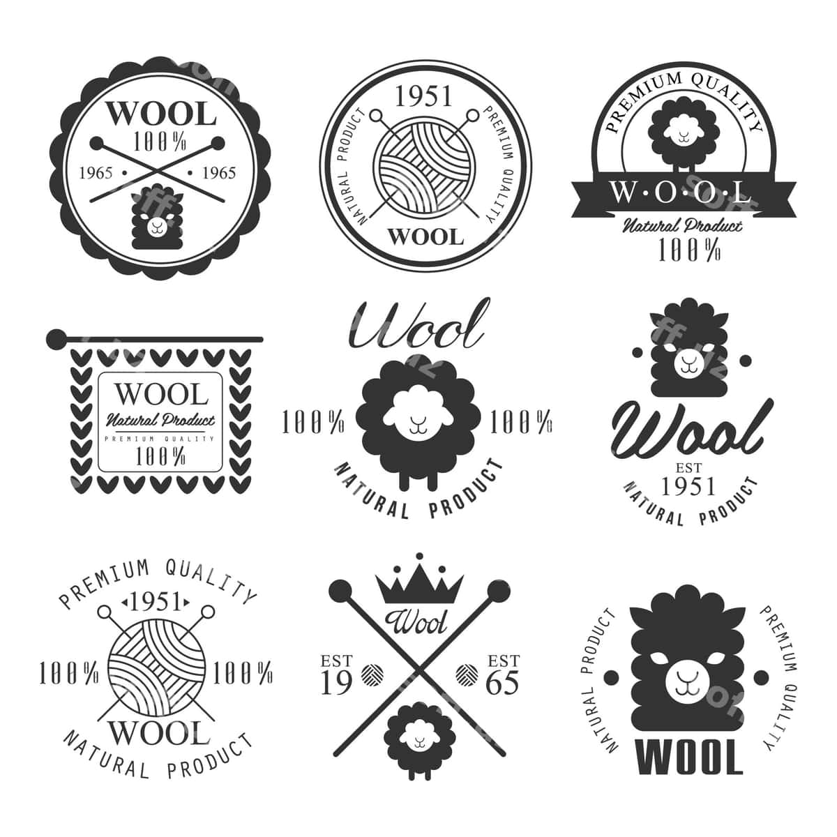 Etiket emblema logotip tabiiy qozon mahsulotlari | Label emblem logo natural wool products 1
