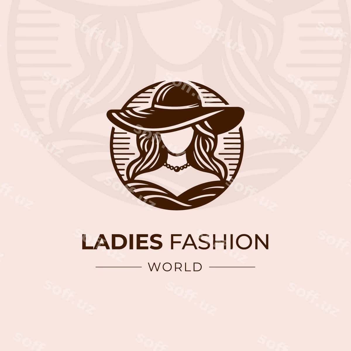 Ayollar moda dunyosi logotip dizayni | Ladies fashion world logo design 1