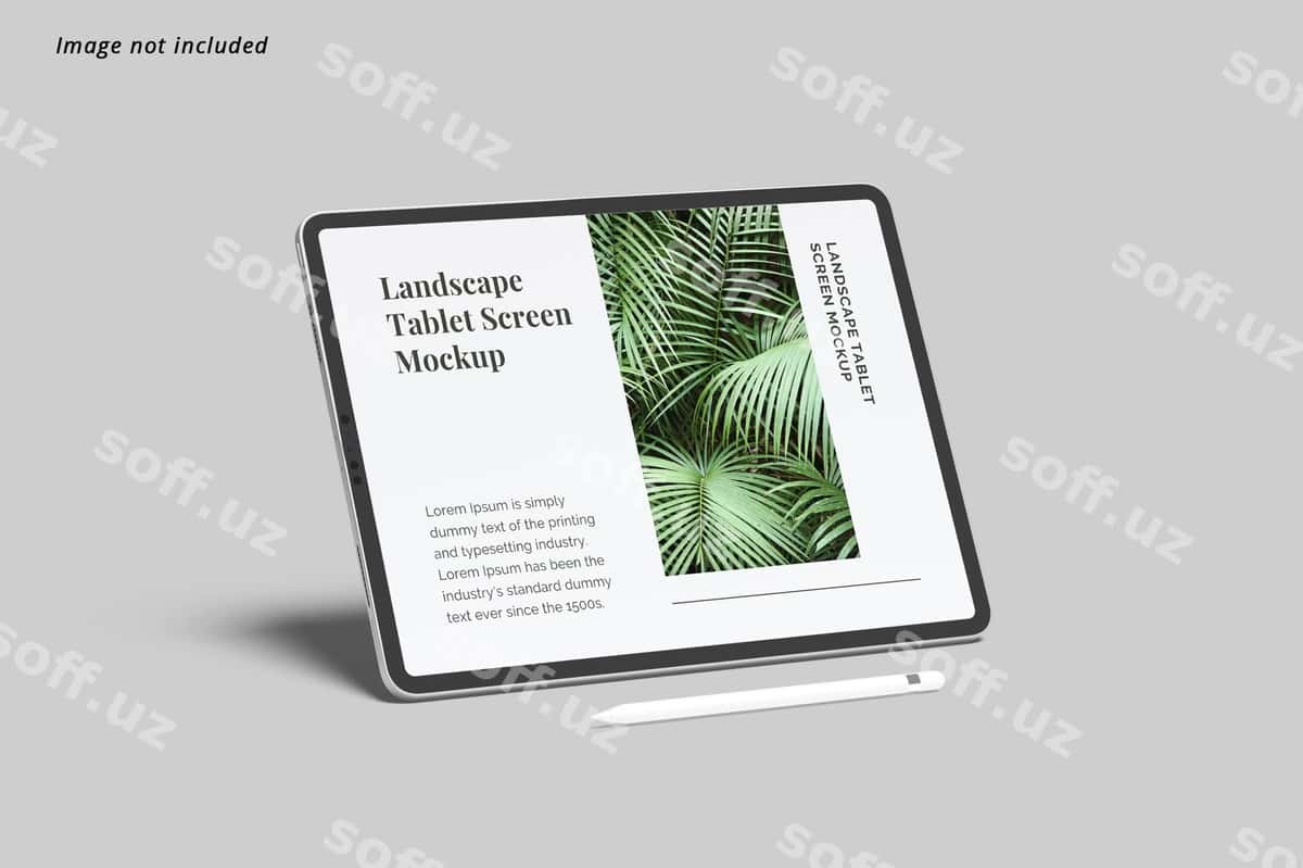 Landshaft planshet ekran namunasi | Landscape tablet screen mockup 1