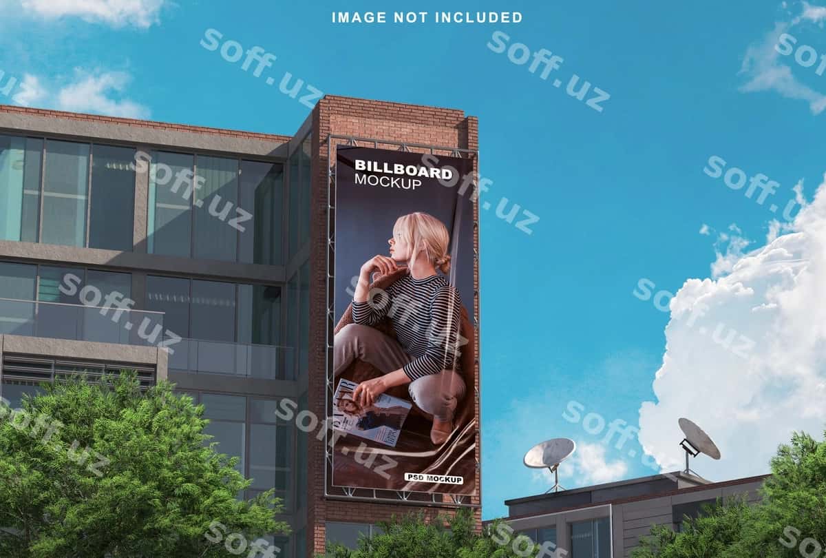 Katta billboard maketi psd | Large billboard mockup psd 1