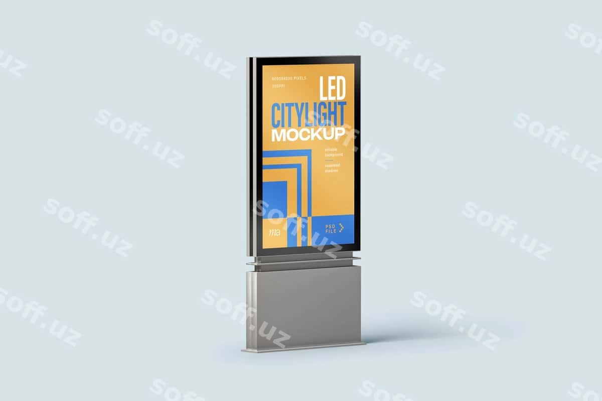 Led Citylight plakat namunasi | Led citylight poster mockup 1