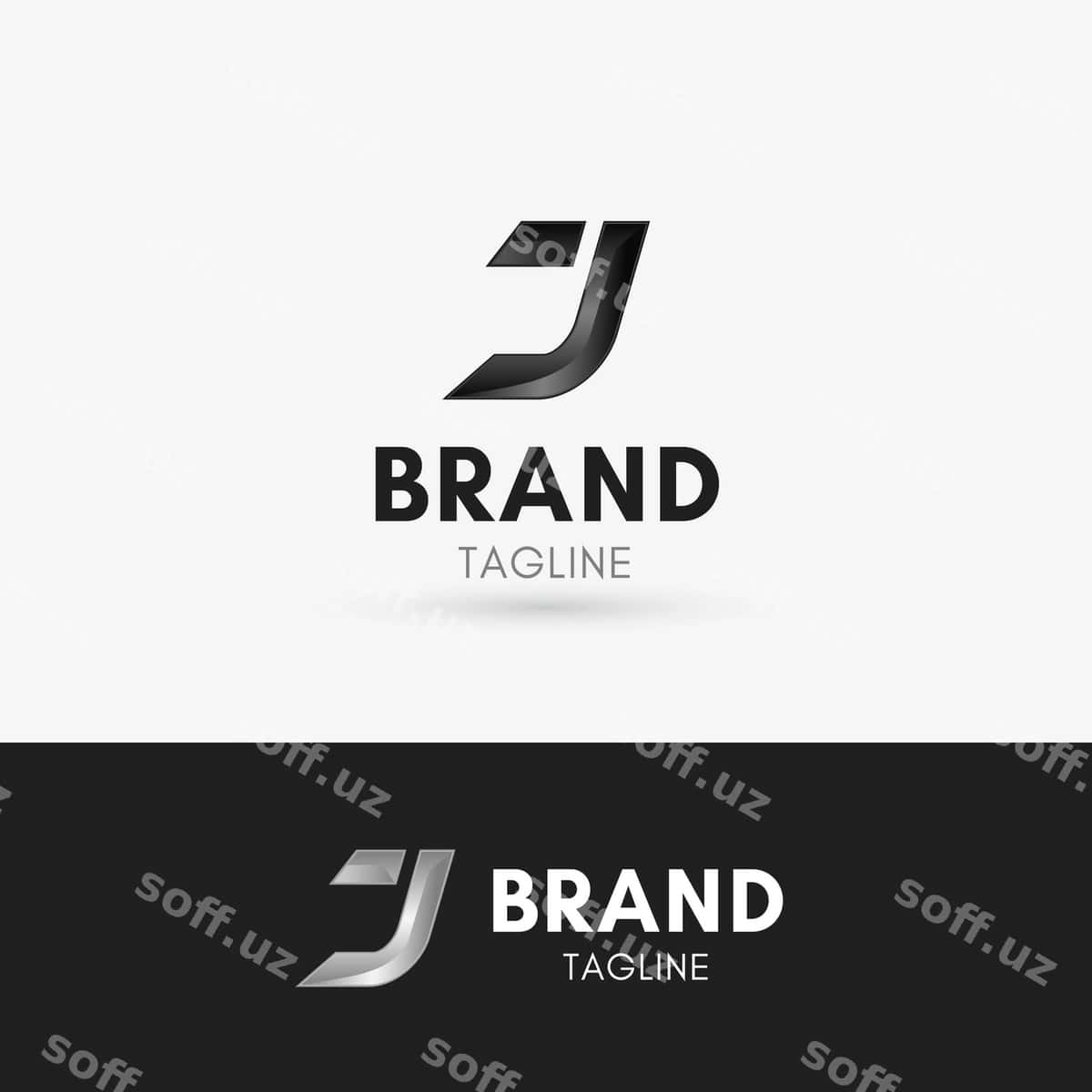 J harfi metal logotipi | Letter j metal logo 1