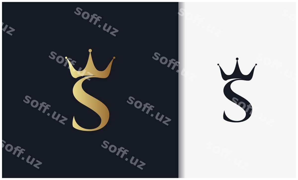 Letter s toj logotipi | Letter s crown logo 1