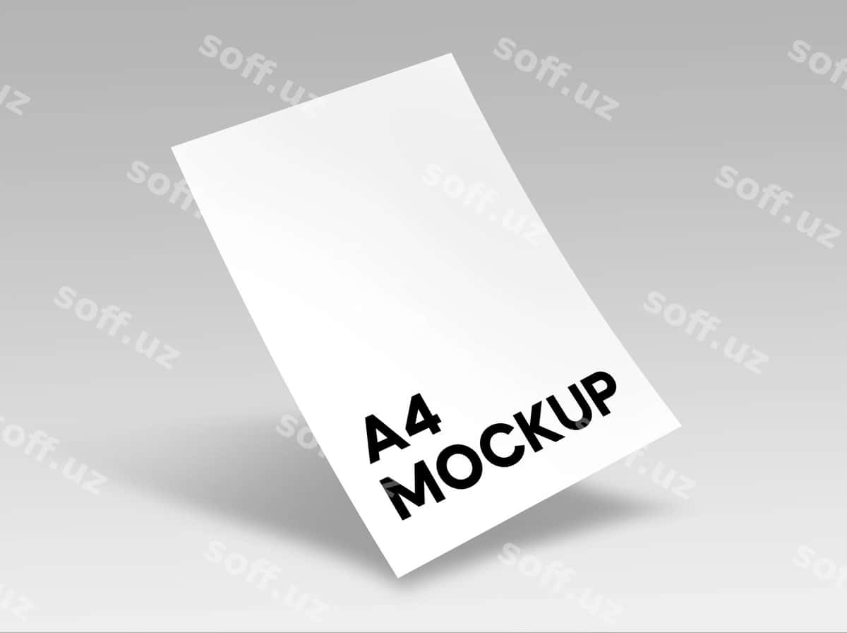 Xat sarlavhasi flyer modeli | Letterhead flyer mockup 1