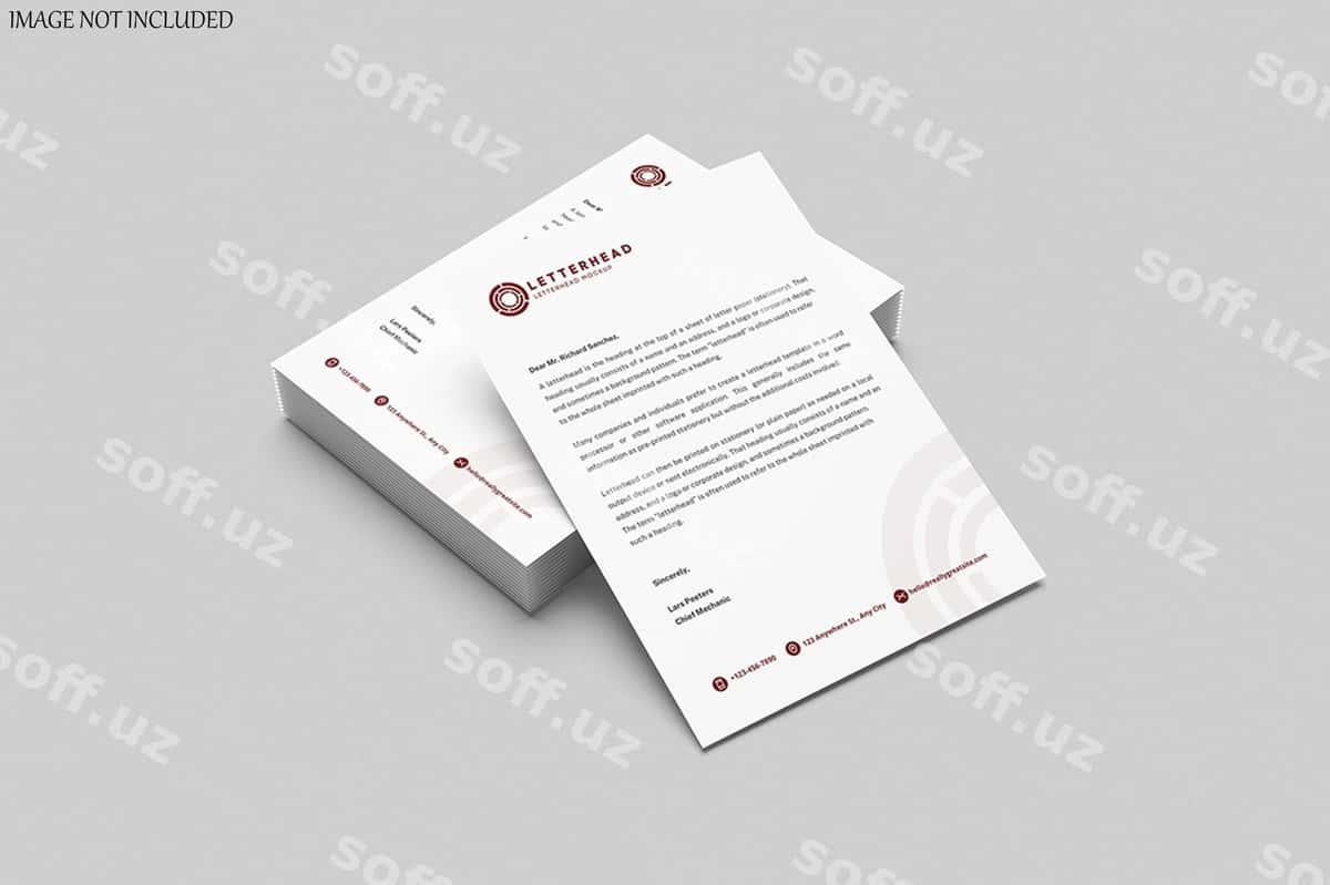 Pochta qadoiy mockup | Letterhead mockup 1