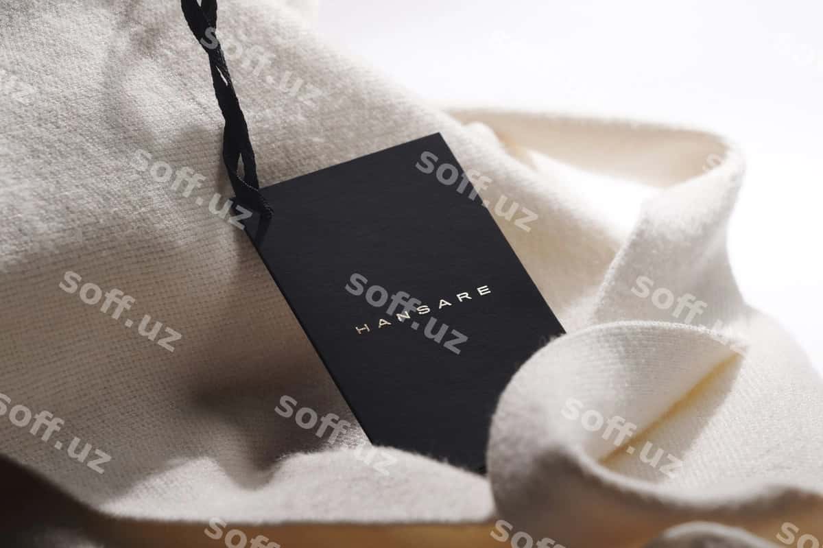 Logotip namunasi qora belgi teksturasi | Logo mockup black tag texture 1