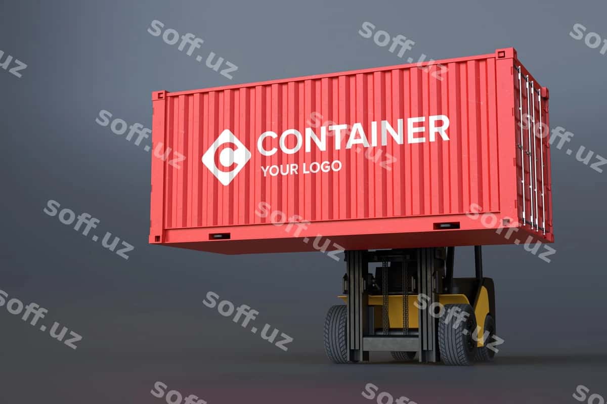 Logo namuna yuk konteyneri | Logo mockup cargo container 1