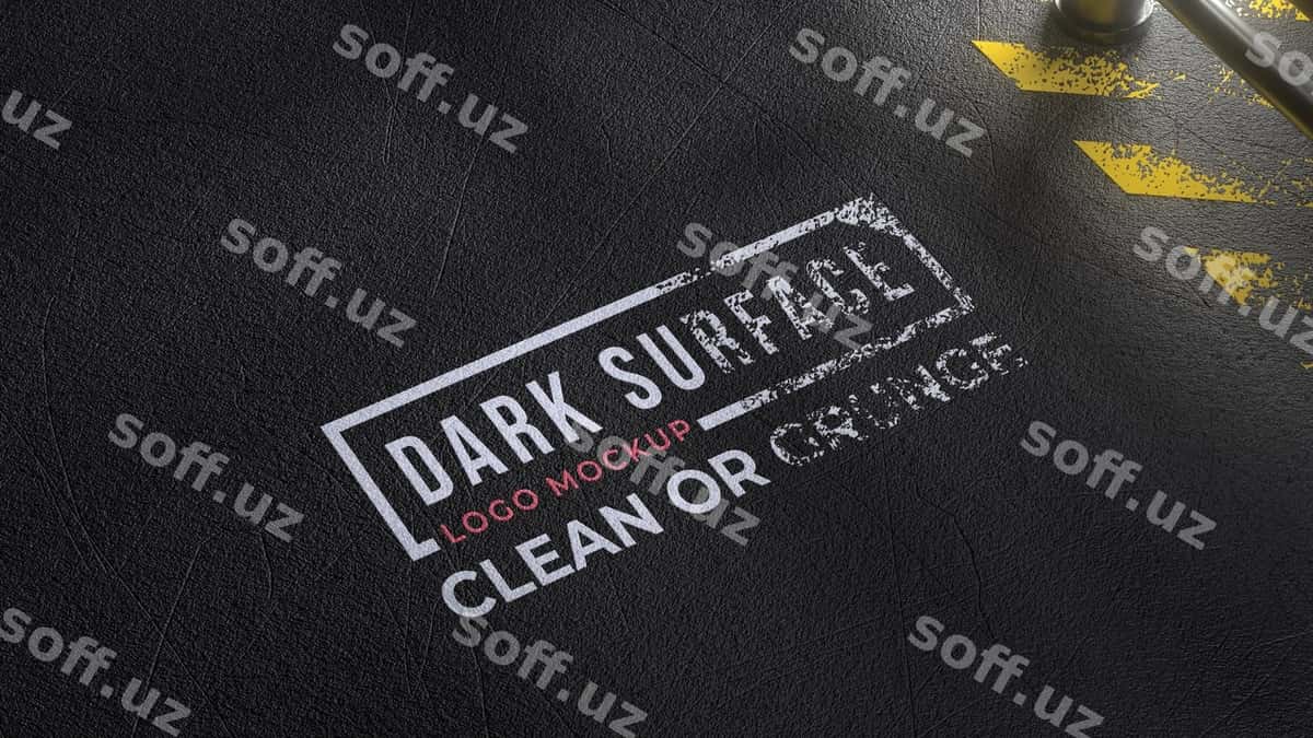 Logo mockup dark floor | Logo mockup dark floor 1