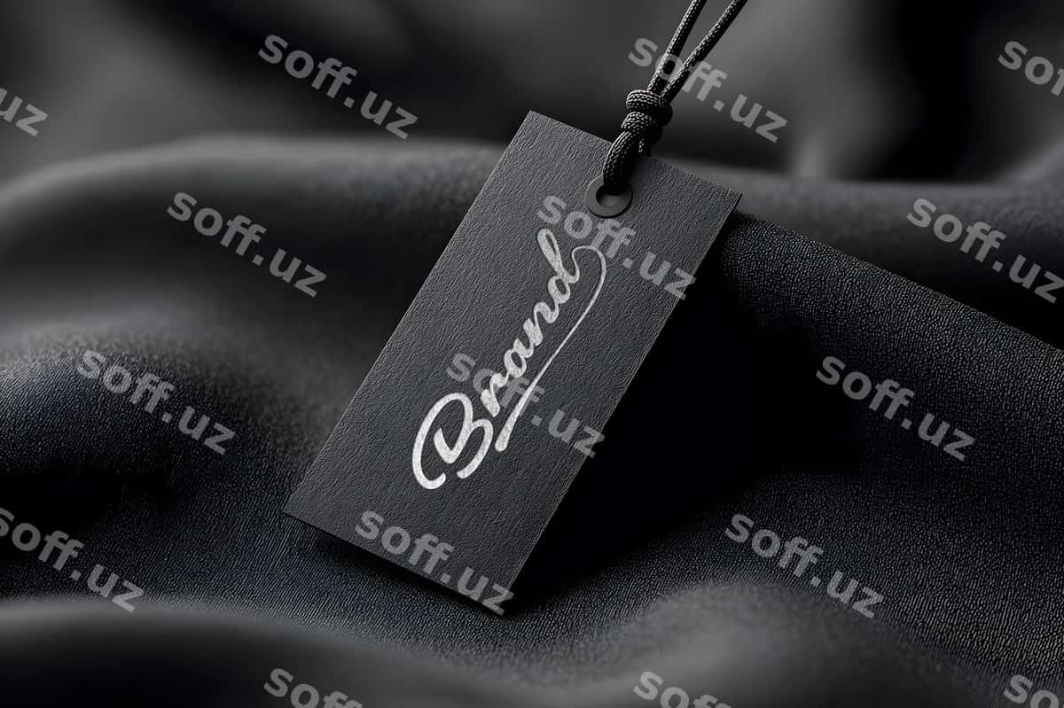 Logo mockup etiket tagi | Logo mockup label tag 1