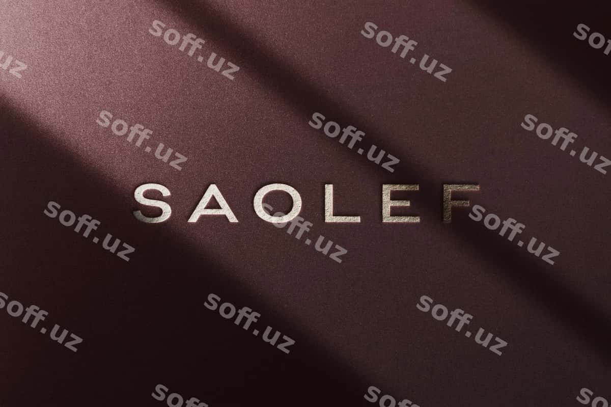 Logo namunasi hasharotli foliyalangan qog'oz | Logo mockup luxury foiled paper 1