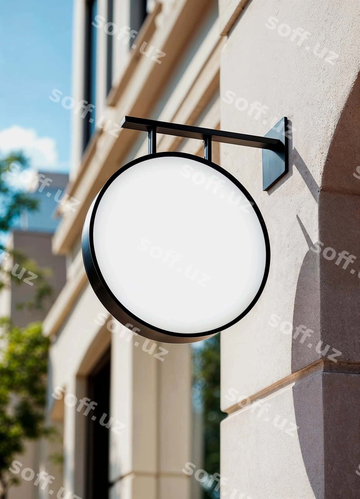 Logo do'kon belgi namuna dizayni | Logo shop sign mockup design 1
