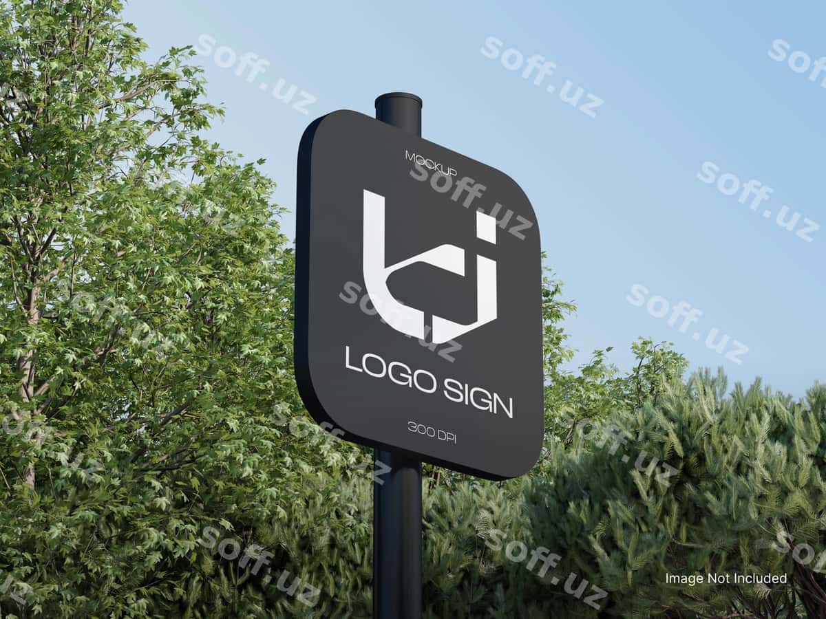 Logo sign mockup outdoor sohbatlari | Logo sign mockup outdoor setting 1