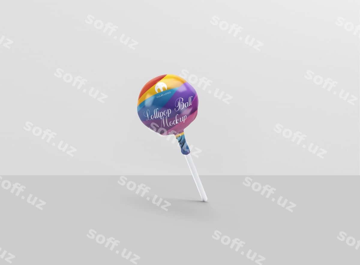 Lolipop konfet maketi | Lollipop candy mockup 1