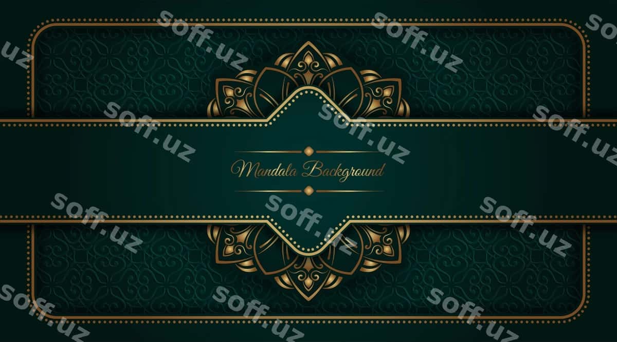 Boylik fon bezatma mandal bilan | Luxury background with ornamental mandala 1