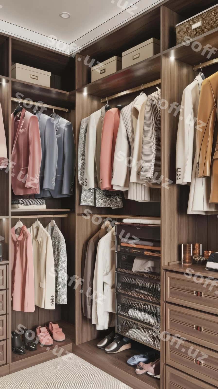 Luks garderob kiyimlar bilan | Luxury wardrobe with clothes 1