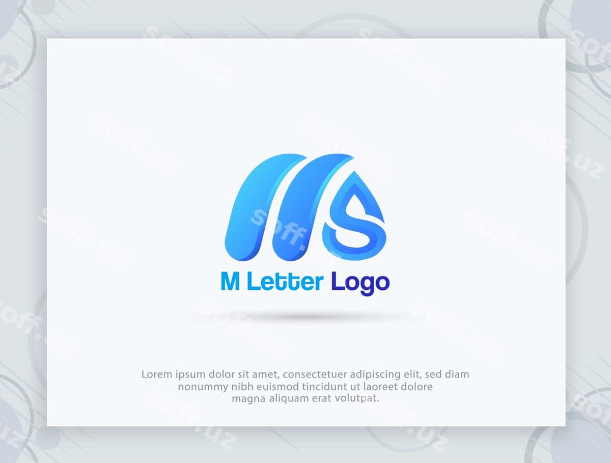 M harfligi logotip dizayni | M letter logo design 1