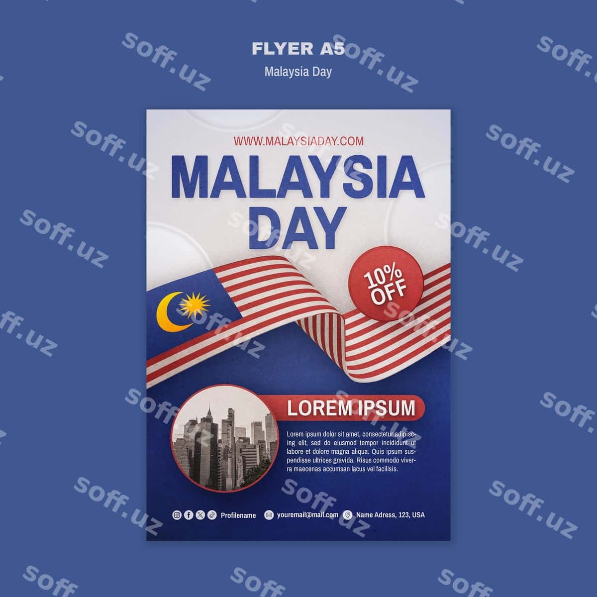 Malaysia kuni shabloni dizayni | Malaysia day template design 1