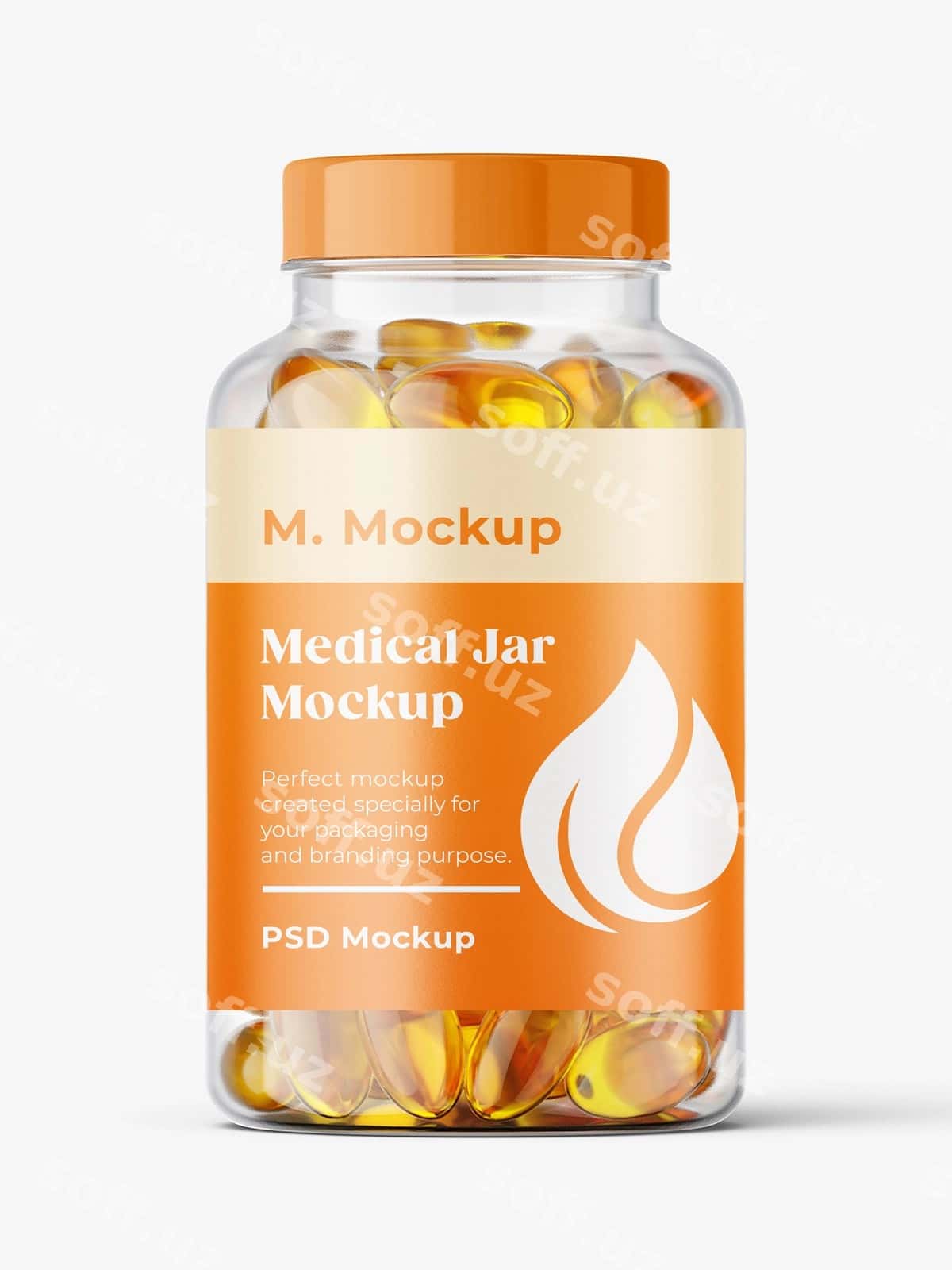 Tibbiy flakon mockup PSD dizayni | Medical bottle mockup psd design 1