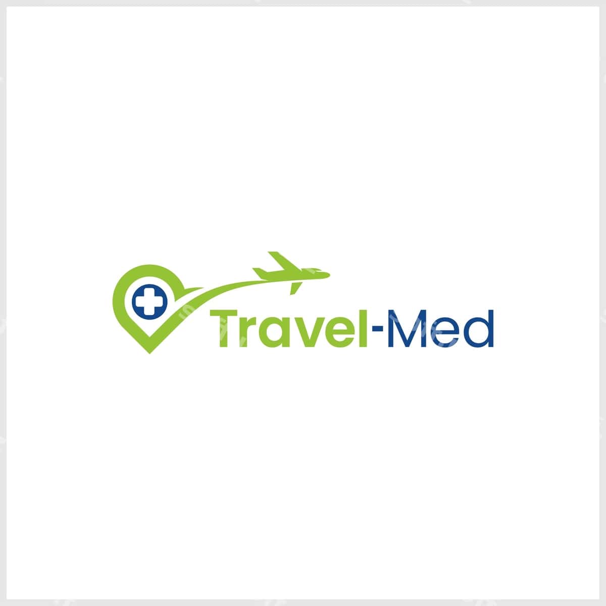Tibbiy samolyot sayohati logotipi shablonini loyihalash | Medical plane travel logo template design 1