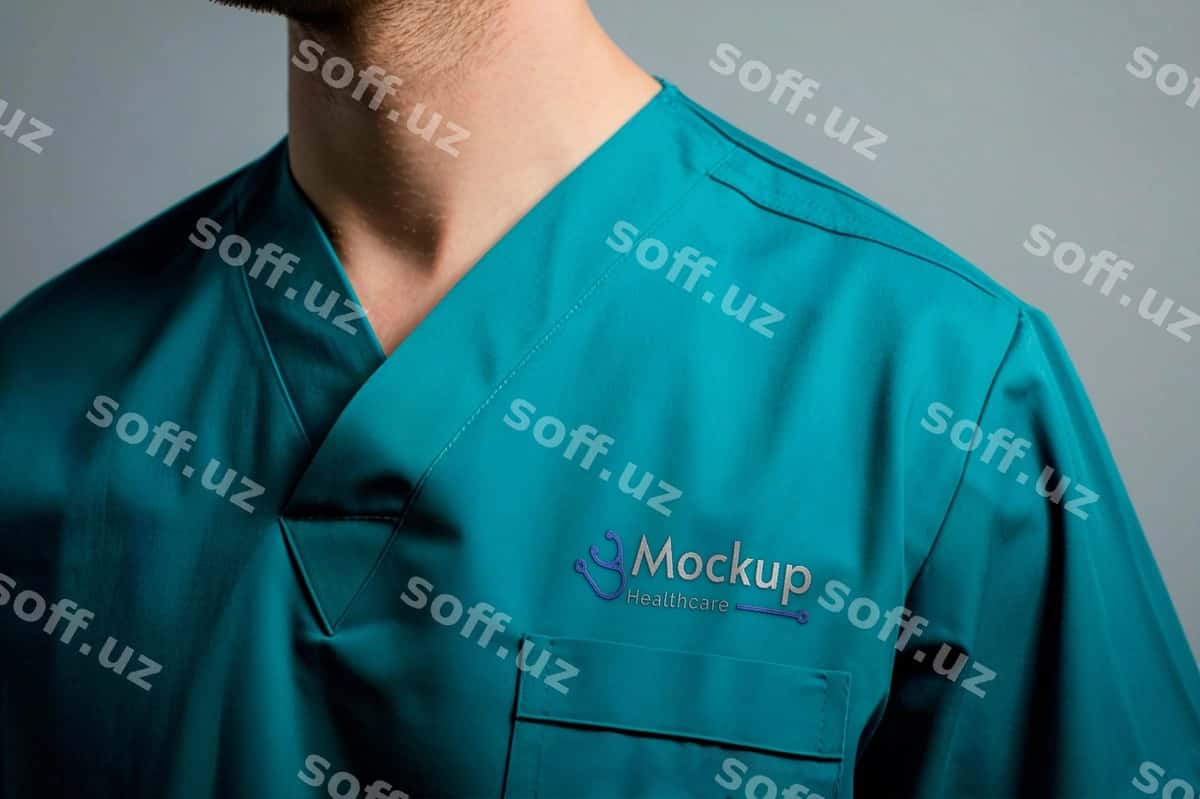 Tibbiy kostyum namuna dizayni | Medical uniform mockup design 1
