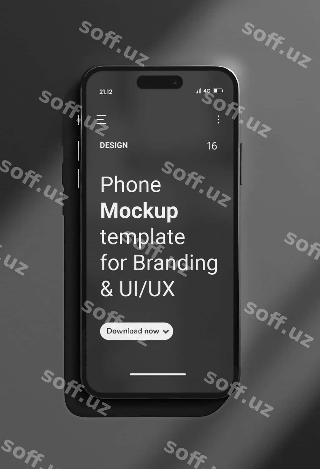 Minimalistik smartfon namunasi | Minimalist smartphone mockup 1