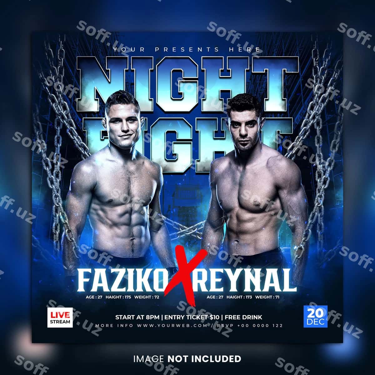 Mma sport flyer shabloni | Mma sport flyer template 1