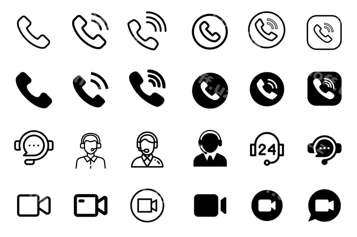 Mobil qo'ng'iroq belgisi telefon belgisi to'plami | Mobile icon call icon phone icon pack 1