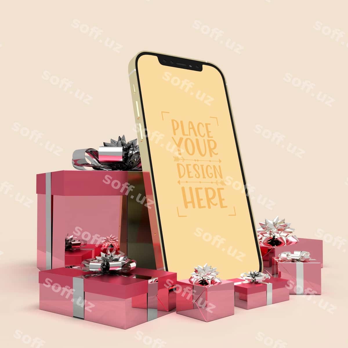 Mobil telefon sovg'alar atrofida | Mobile phone surrounded by presents 1