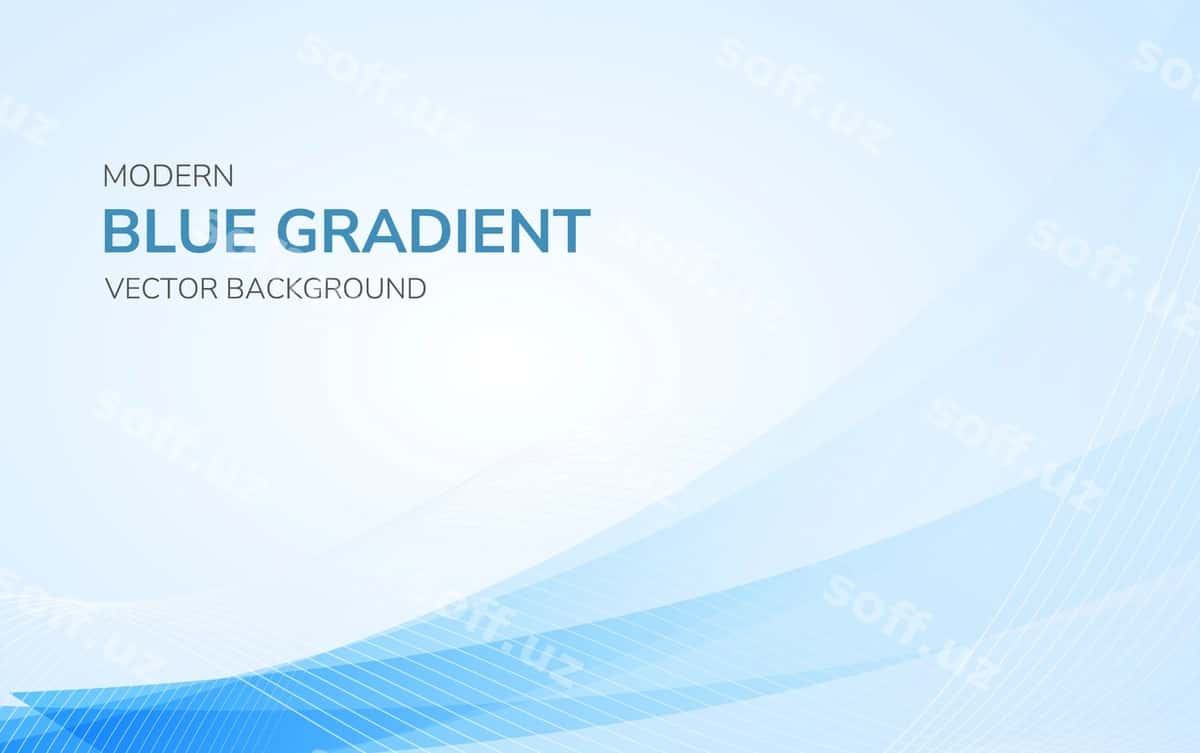 Zamonaviy ko'k gradientli vektorli orqa fon | Modern blue gradient vector background 1