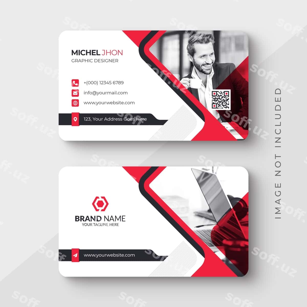 Zamonaviy biznes karta shabloni | Modern business card template 1