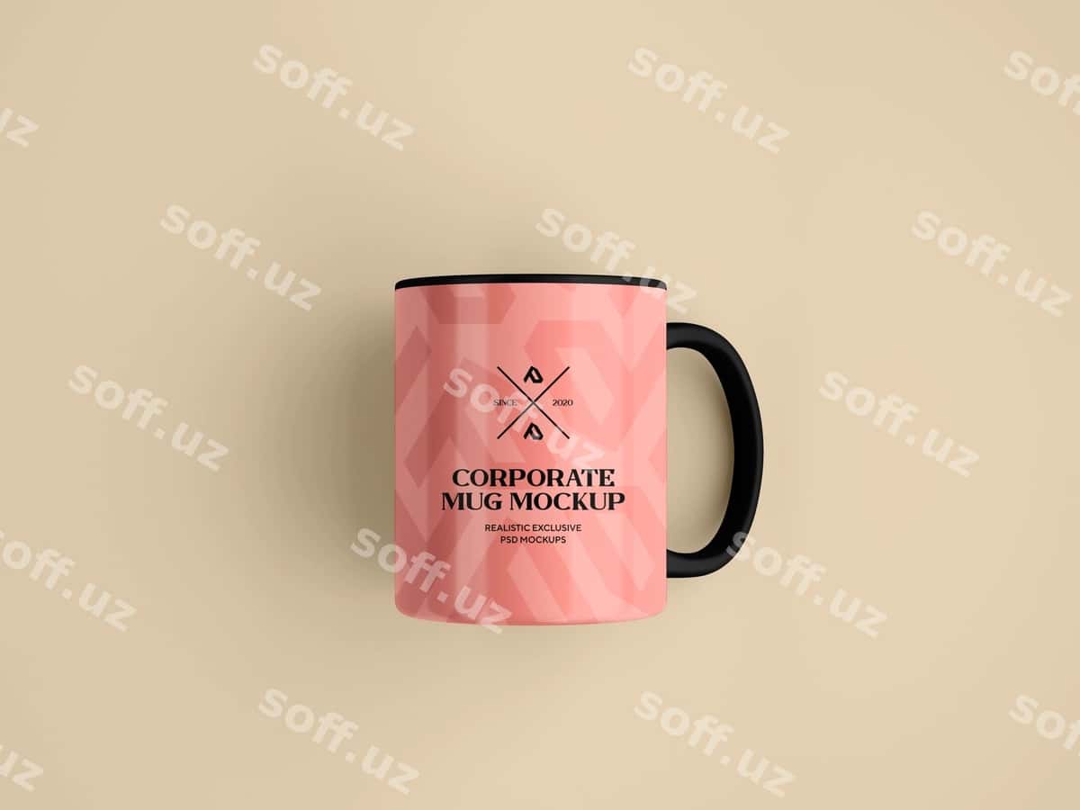 Zamonaviy qahvo stakani modeli | Modern coffee mug mockup 1