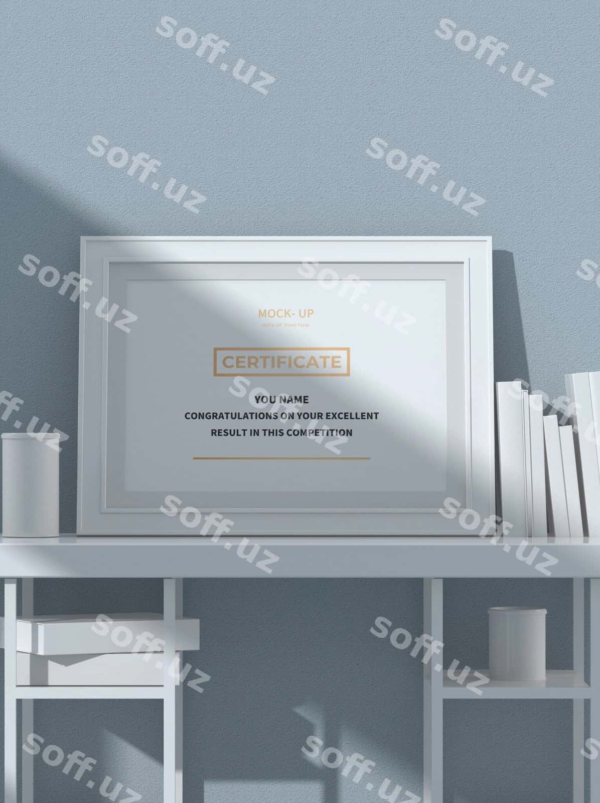 Zamonaviy tushuncha sertifikat ramkasi mockup | Modern concept certificate frame mockup 1