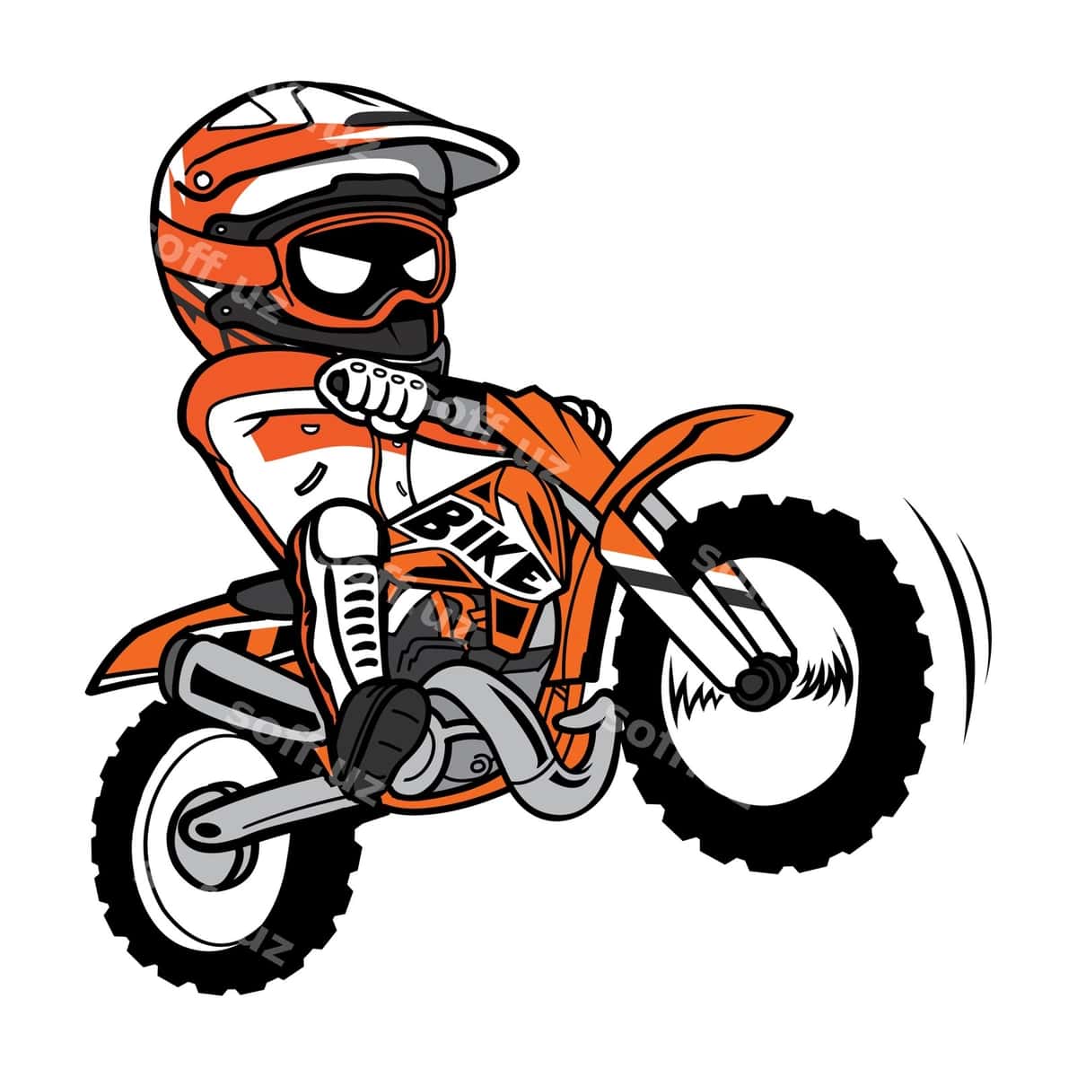 Motokros mototsikliga sakrash multfilmi | Motocross motorcycle jump cartoon 1