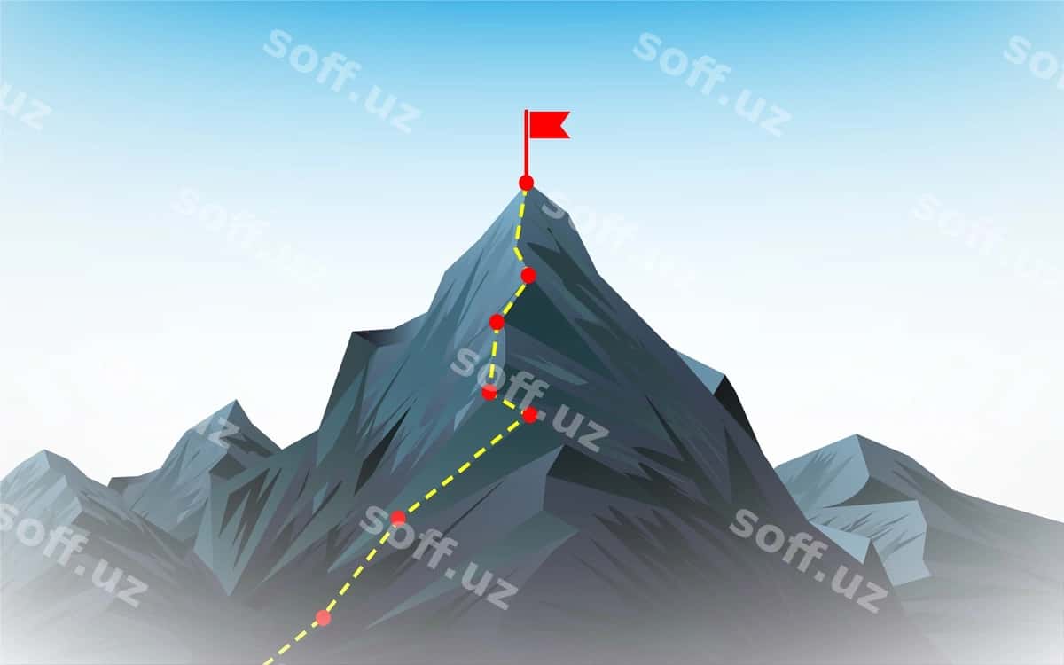 Tog'ga chiqish yo'lining cho'qqisi | Mountain climbing route peak 1