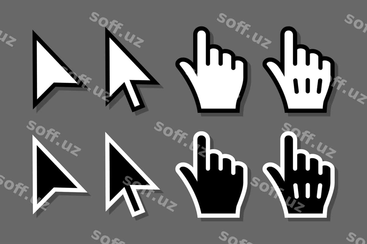 Sichqoncha oyoqcha ko'rsatkich | Mouse arrow pointer 1