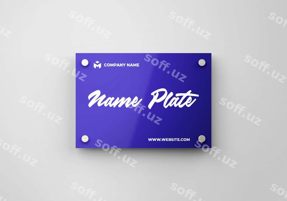 Ismlik devori mockup | Name plate wall mockup 1