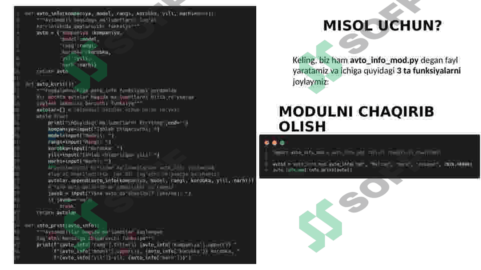 Pythonda modullar(package) bilan ishlash 3