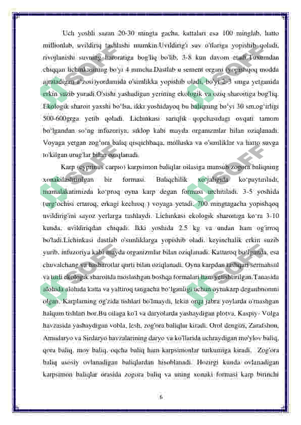 O’rta Osiyo umurtqalilar faunasining biologik xilma-xilligi va zoogeografiyasi 6