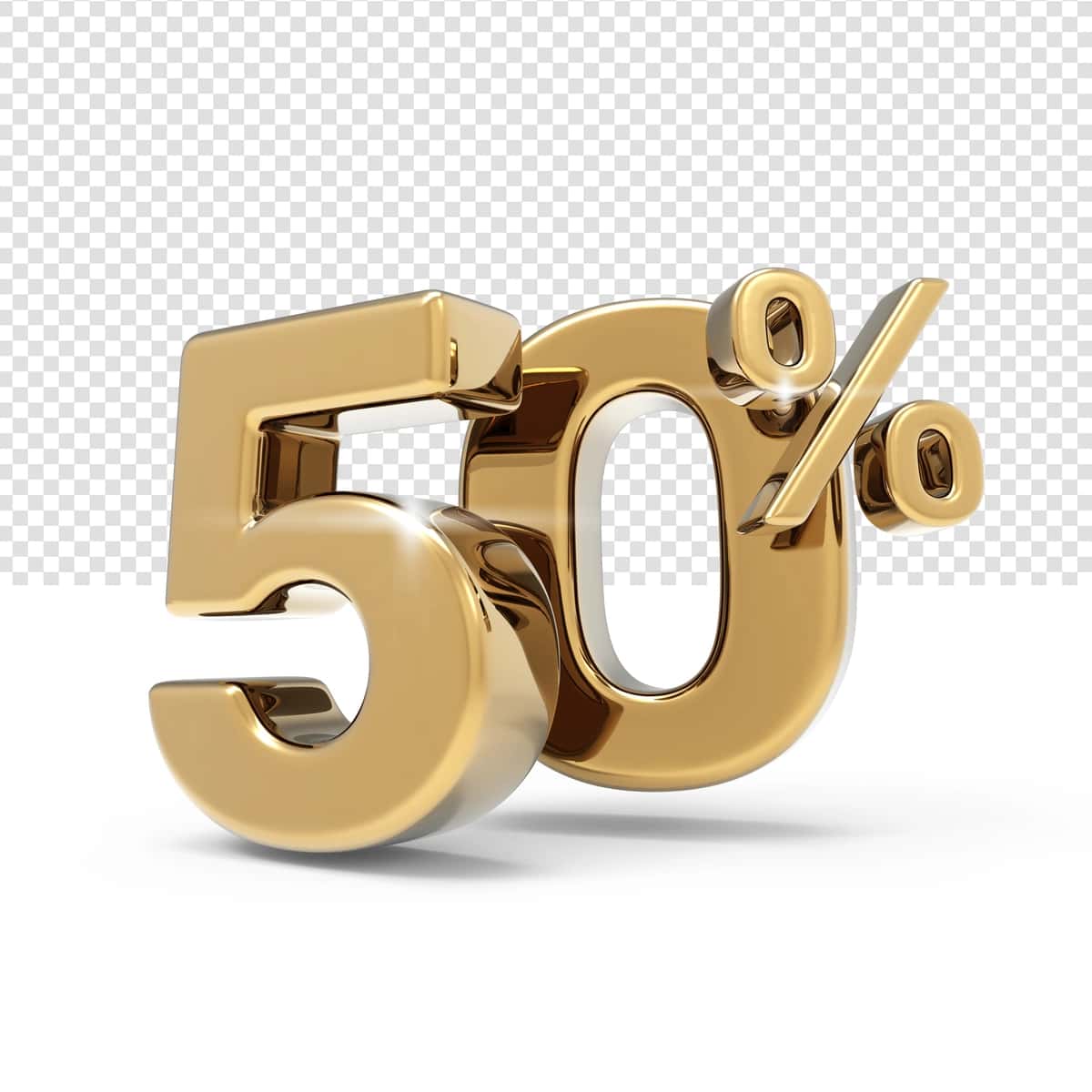 Oltin 50 raqami 3d renderlash | Number 50 gold 3d rendering 1