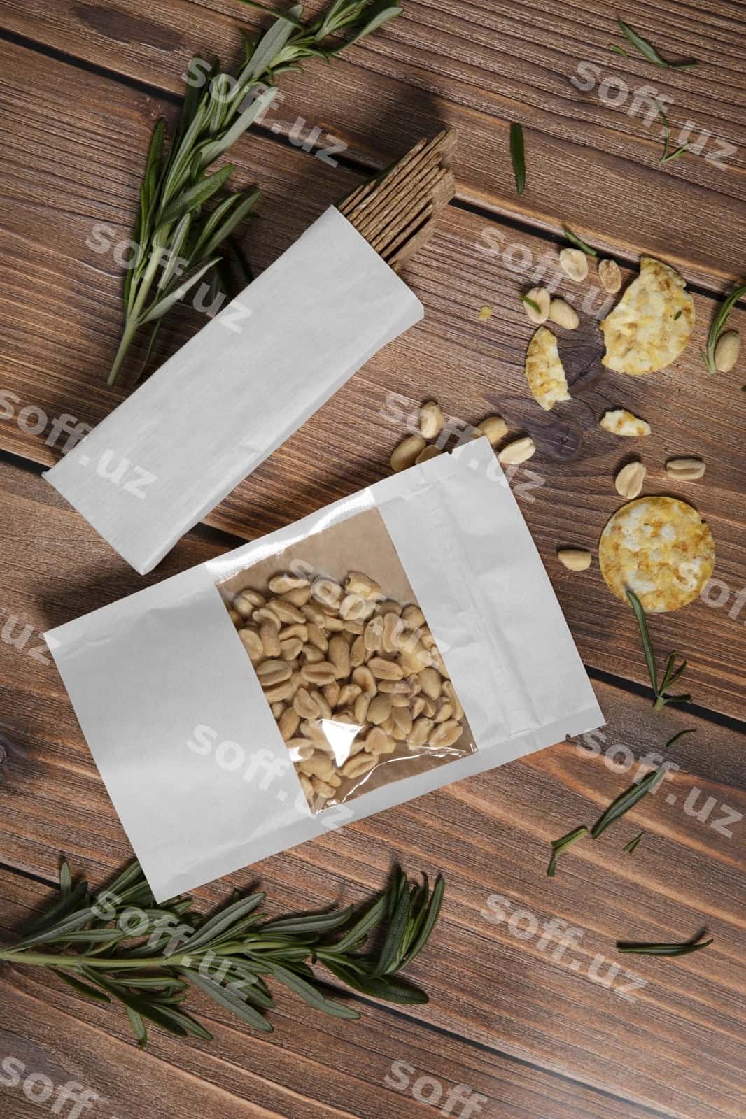 Organik ovqat pakyavkasining mockup dizayni | Organic food packaging mockup design 1