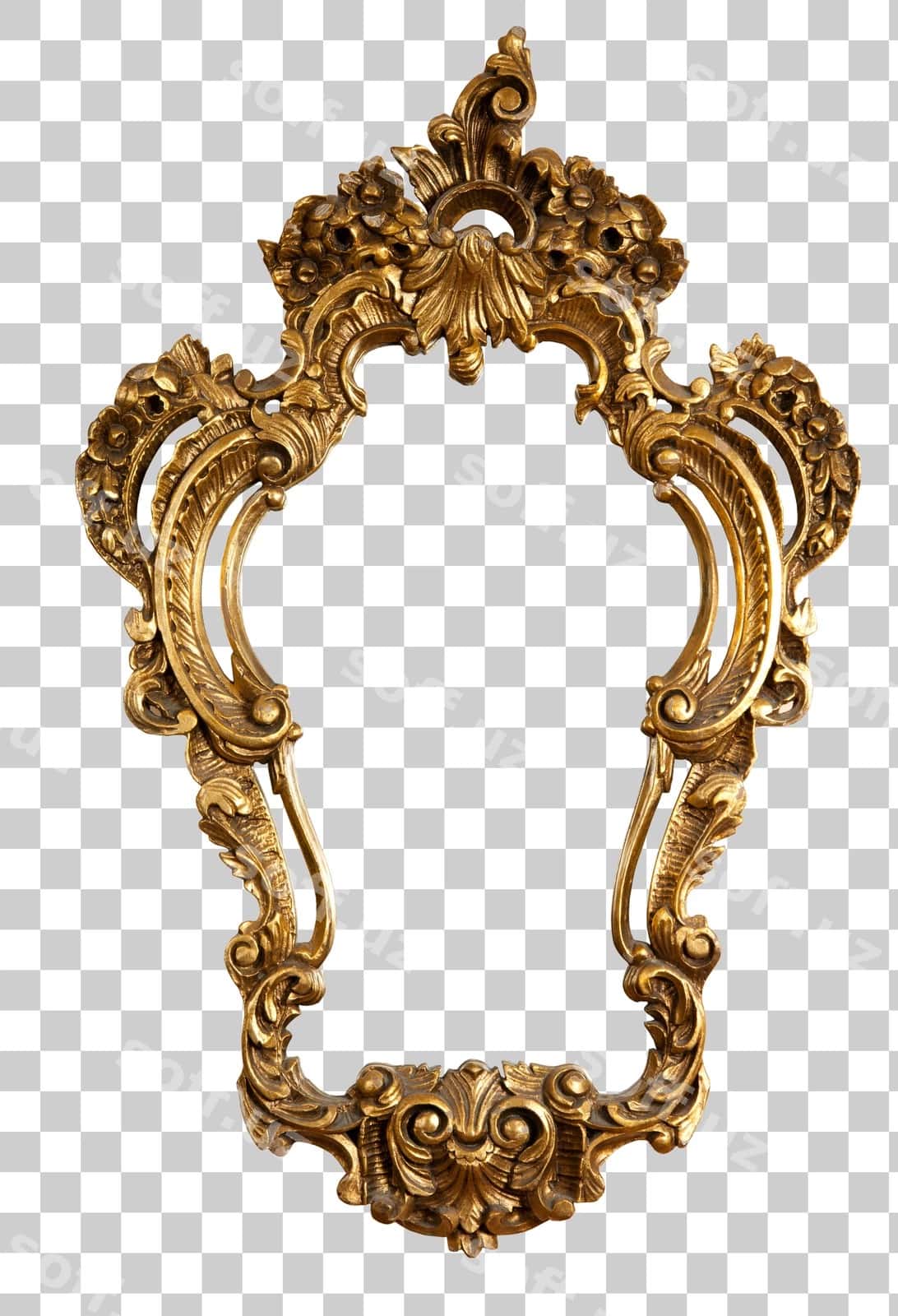 Bezatilgan oltin barokko ramka | Ornate gold baroque frame 1
