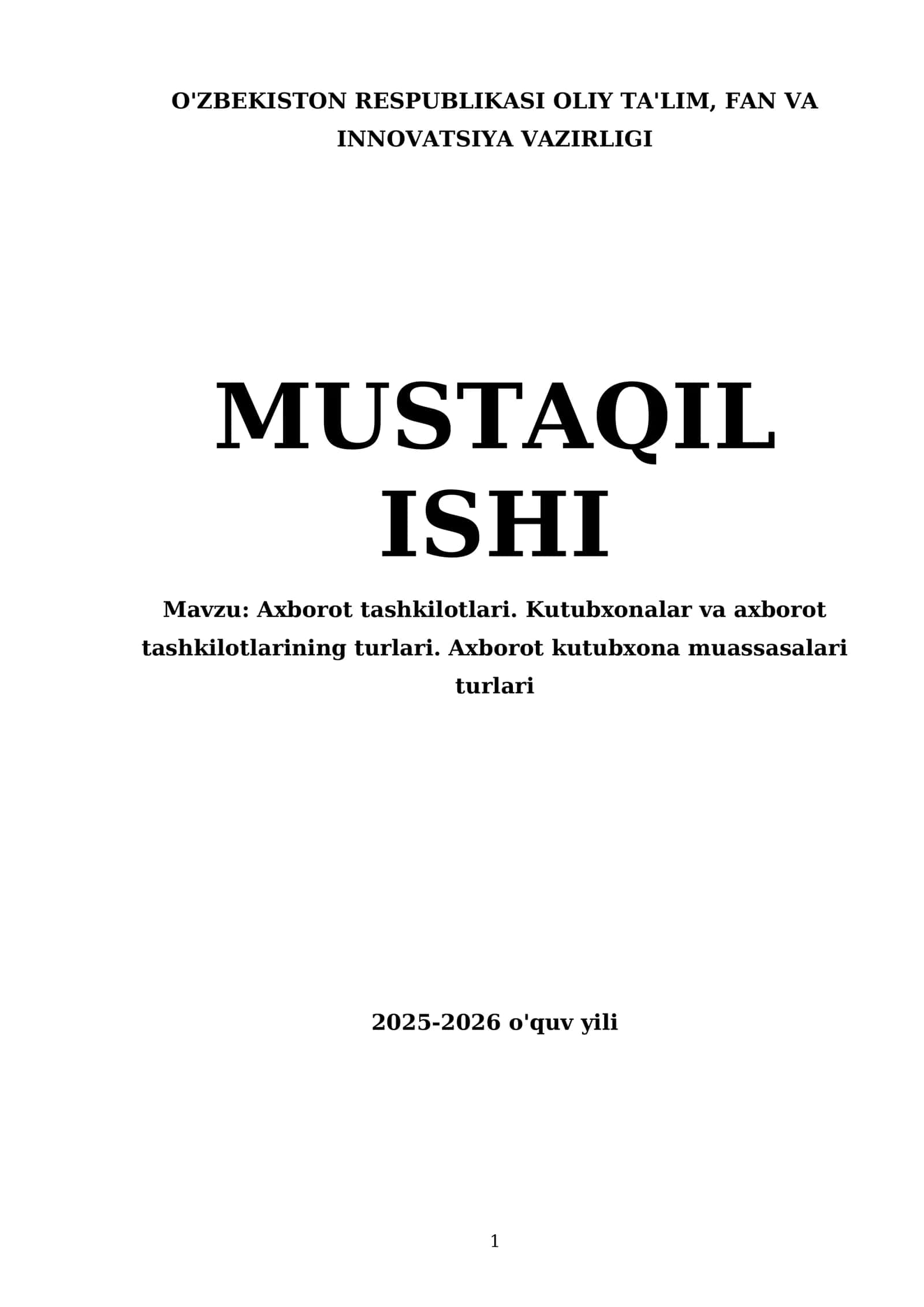 Axborot tashkilotlari 1