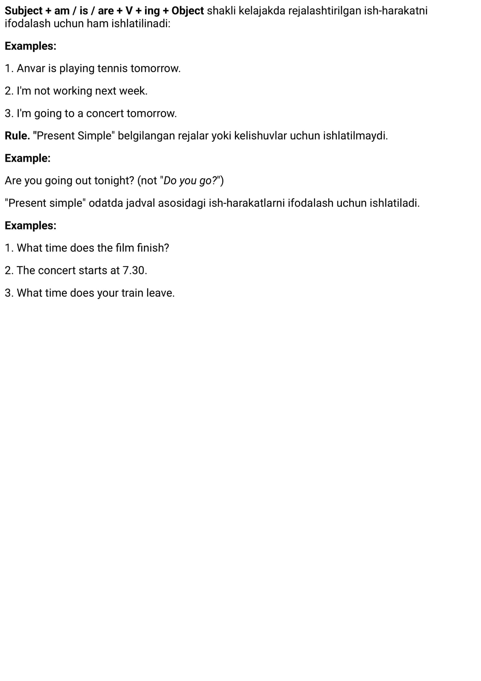Present Simple Tense in English Grammar 1