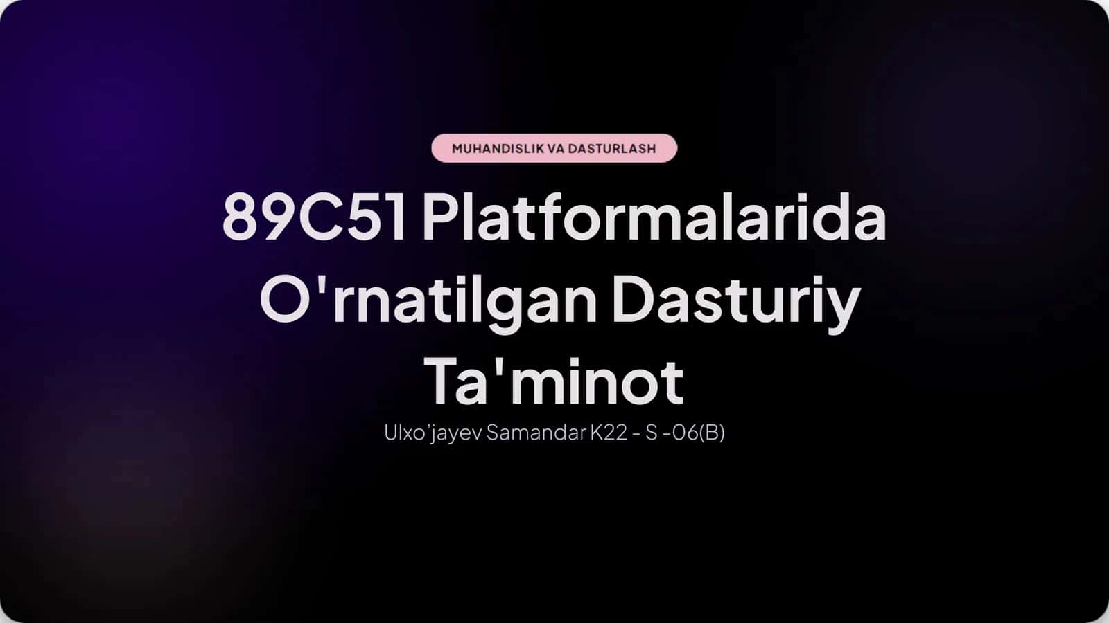 89C51 Mikrokontrolleri Nima? 1
