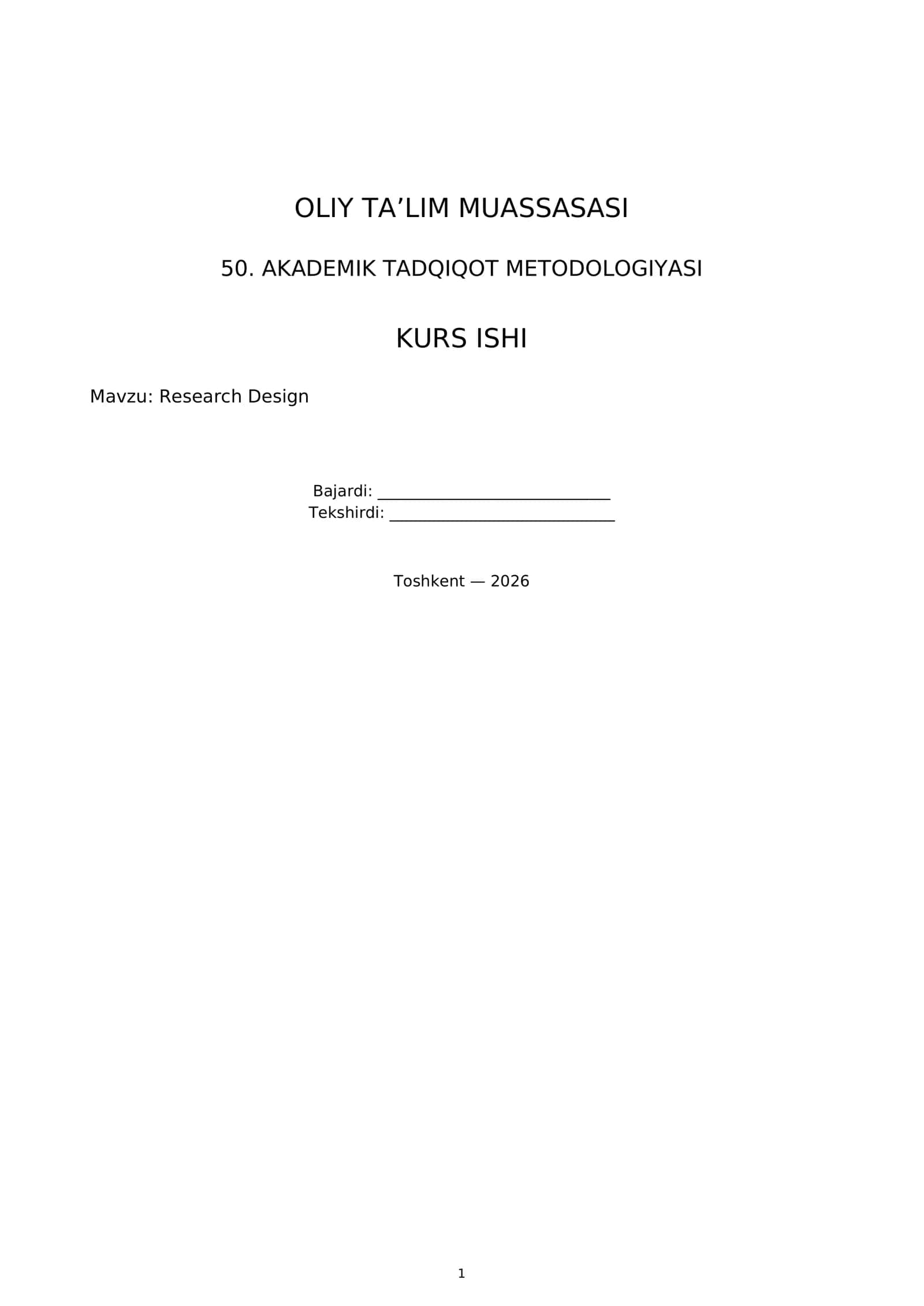 Research Design 1